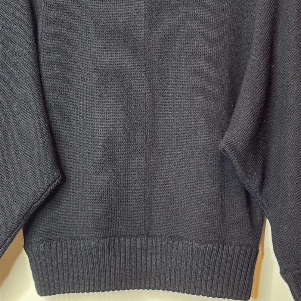Banana Republic | Black Fine Merino Wool 1 Button Dolman Sleeve Knit Cardigan S - Picture 15 of 17